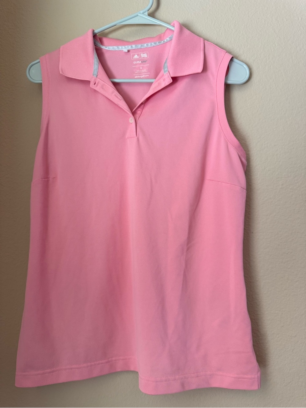Adidas Sleeveless Polo Top in Pink